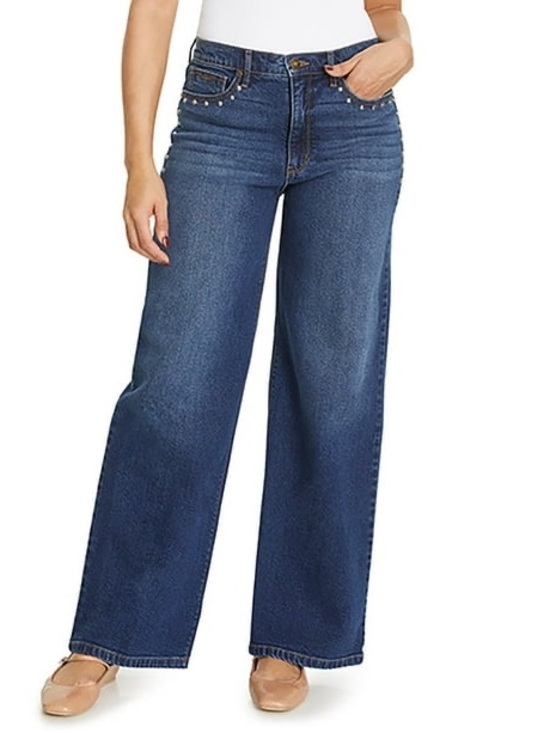 Nine West Denim - Nine West Wide-Leg Dark Blue Denim Jeans